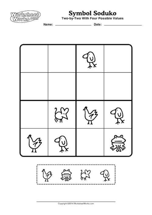 Sudoku, Kinder, Wahrnehmung, visuelle Wahrnehmung, räumliche Wahrnehmung, Bildersudoku, kostenlos, Legasthenie, Dyskalkulie